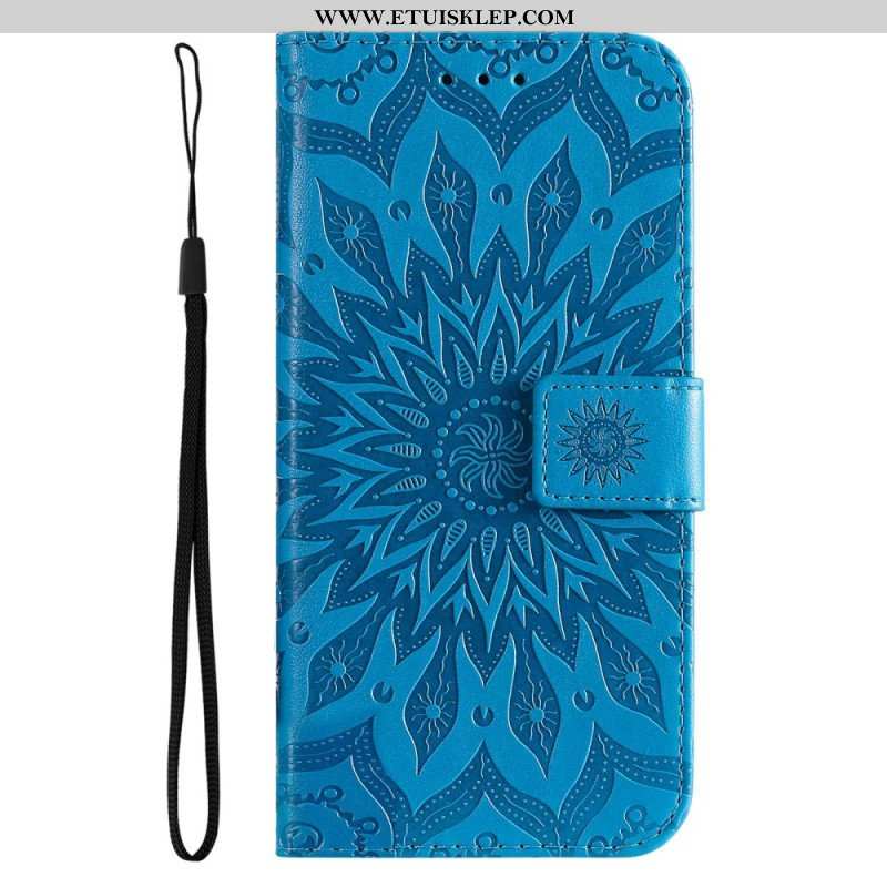 Etui Folio do Realme C35 z Łańcuch Mandala Słoneczna Na Ramiączkach